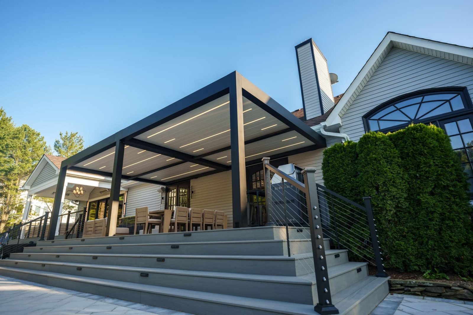 Cabbana motorized louvered roof pergola, view 10