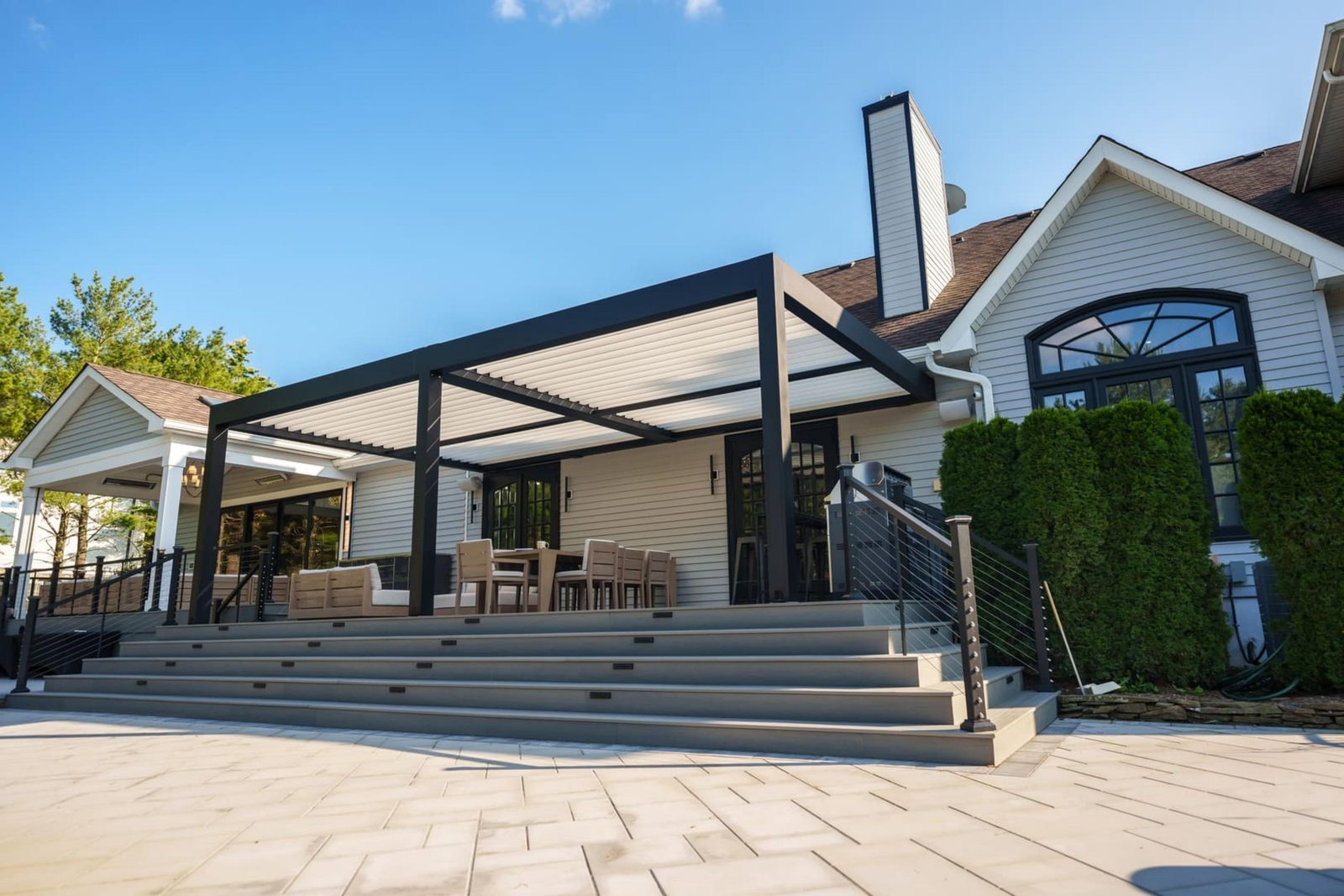 Cabbana motorized louvered roof pergola, view 13