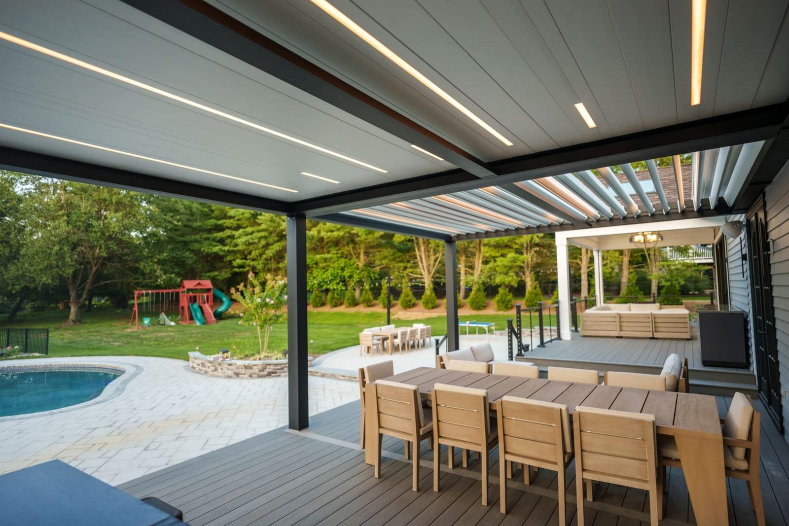 Cabbana motorized louvered roof pergola, view 8