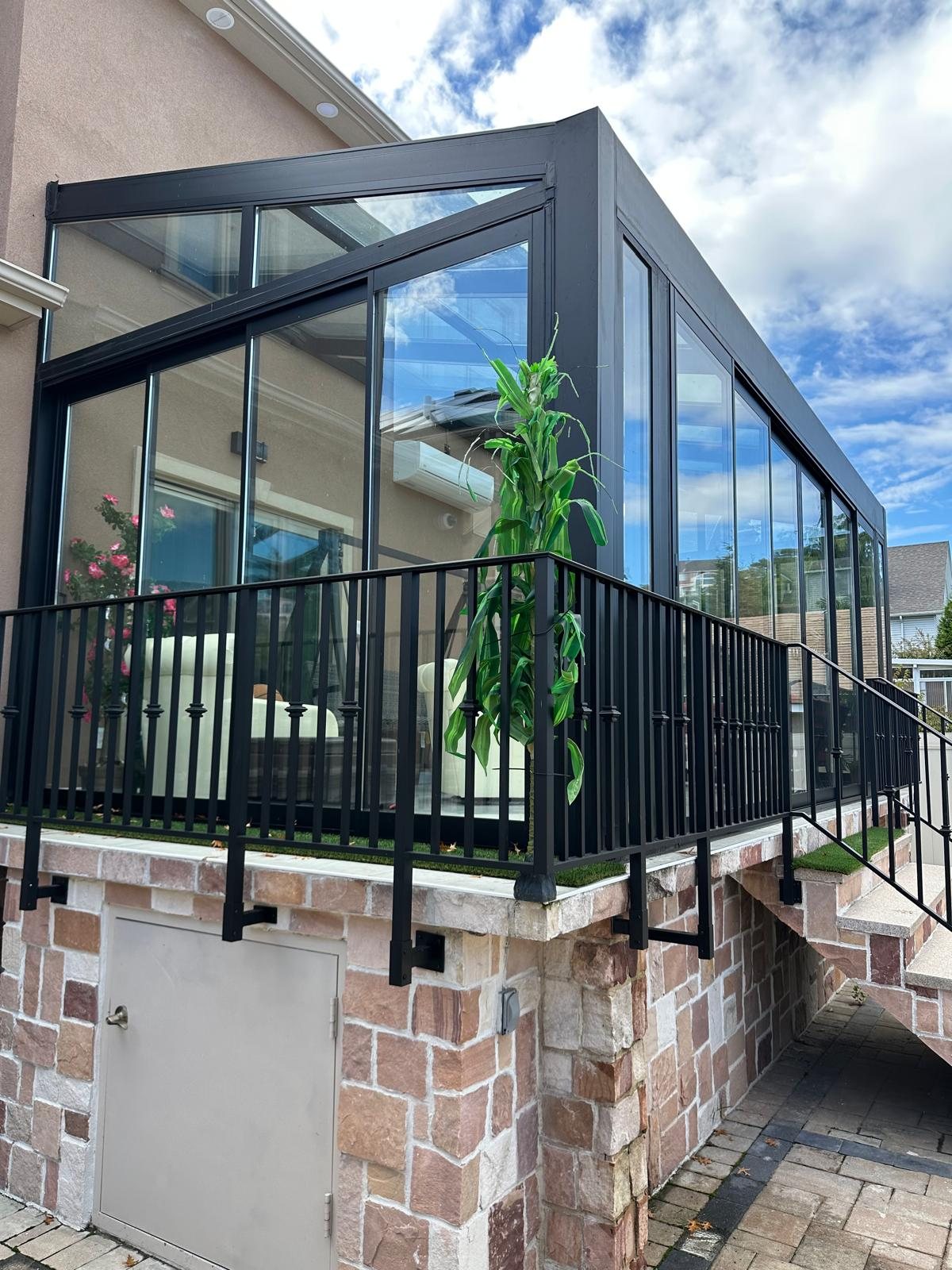 Grande all-season glass sunroom exterior